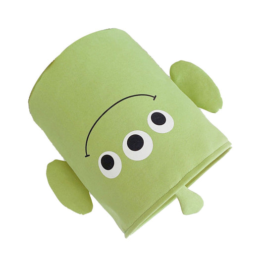 Fabric Storage Basket Collapsible Waterproof Cartoon Canvas Toy Organizer Laundry Basket for Playroom Bedroom Green Monster Three Layers Thickened 35x40cm / 13.8x15.7in