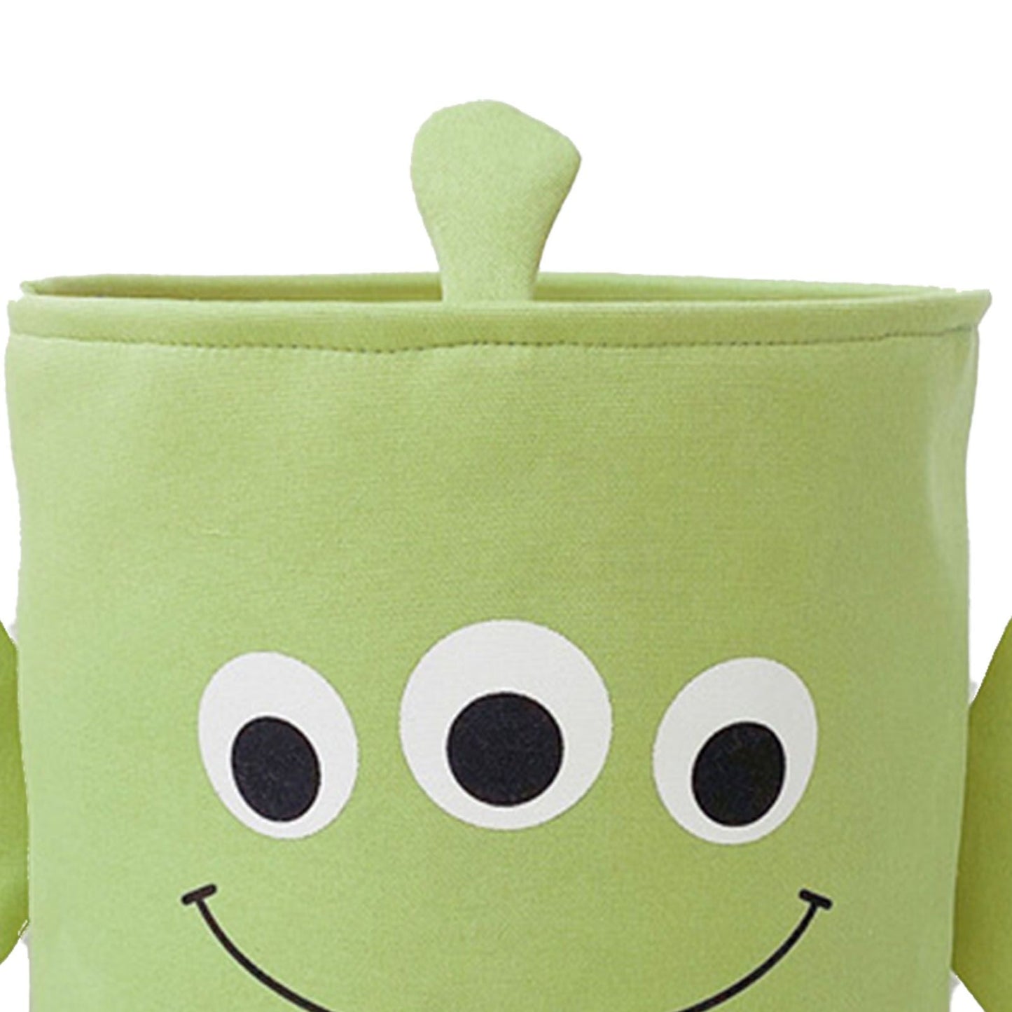 Fabric Storage Basket Collapsible Waterproof Cartoon Canvas Toy Organizer Laundry Basket for Playroom Bedroom Green Monster Three Layers Thickened 35x40cm / 13.8x15.7in