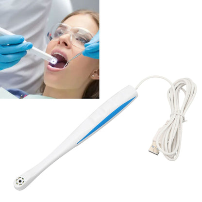 USB Dental Camera with 6 LED Lights HD Waterproof Dental Oral Camera for Desktop and Laptop