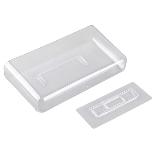 Adhesive Storage Bin Transparent Plastic Wall Mounted Floating Storage Holder Desk Organizer for Bedroom Bathroom L