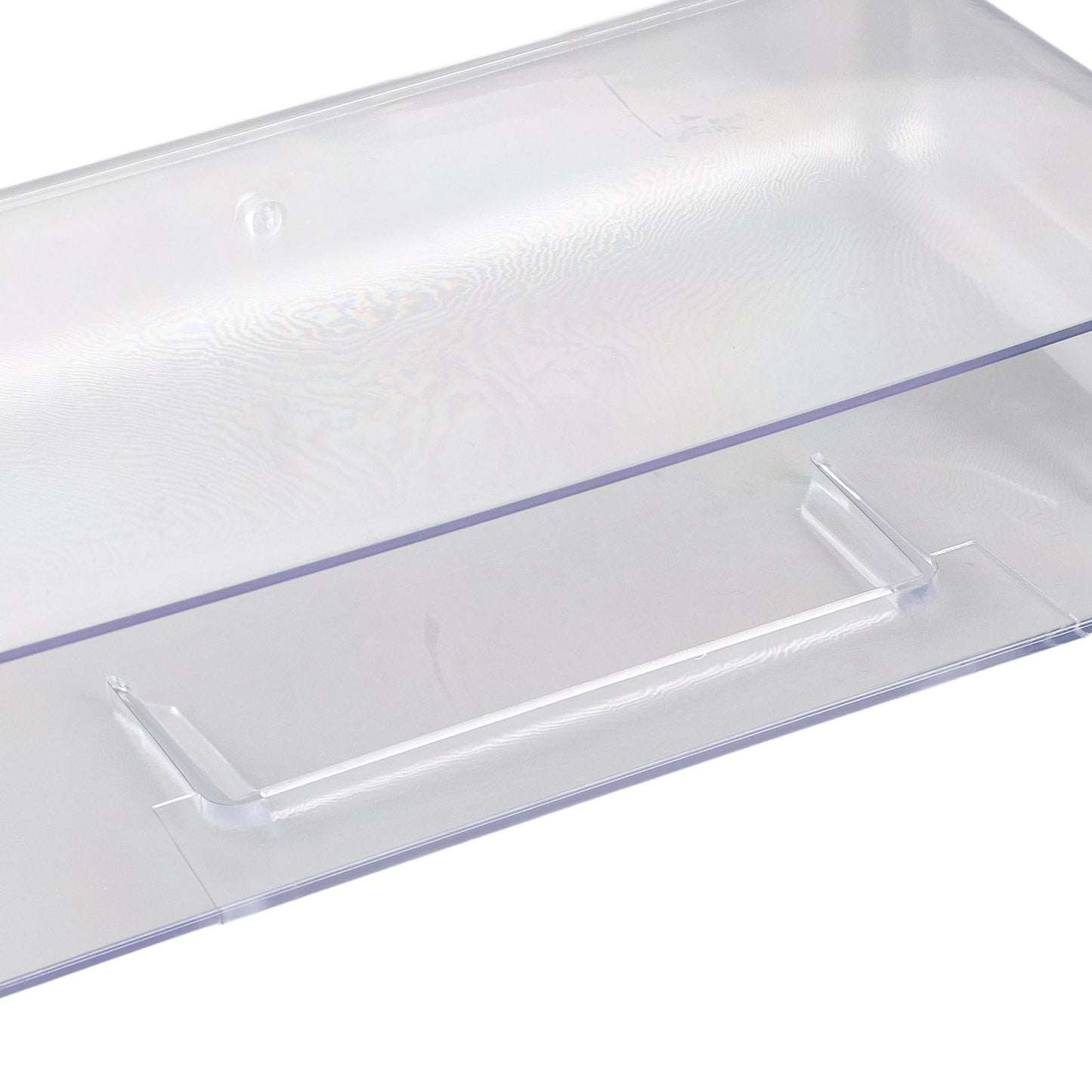 Adhesive Storage Bin Transparent Plastic Wall Mounted Floating Storage Holder Desk Organizer for Bedroom Bathroom L