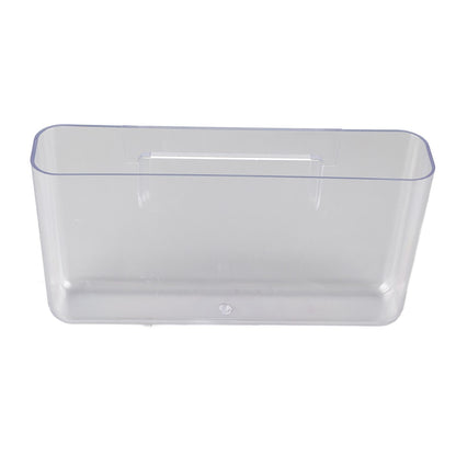 Adhesive Storage Bin Transparent Plastic Wall Mounted Floating Storage Holder Desk Organizer for Bedroom Bathroom L