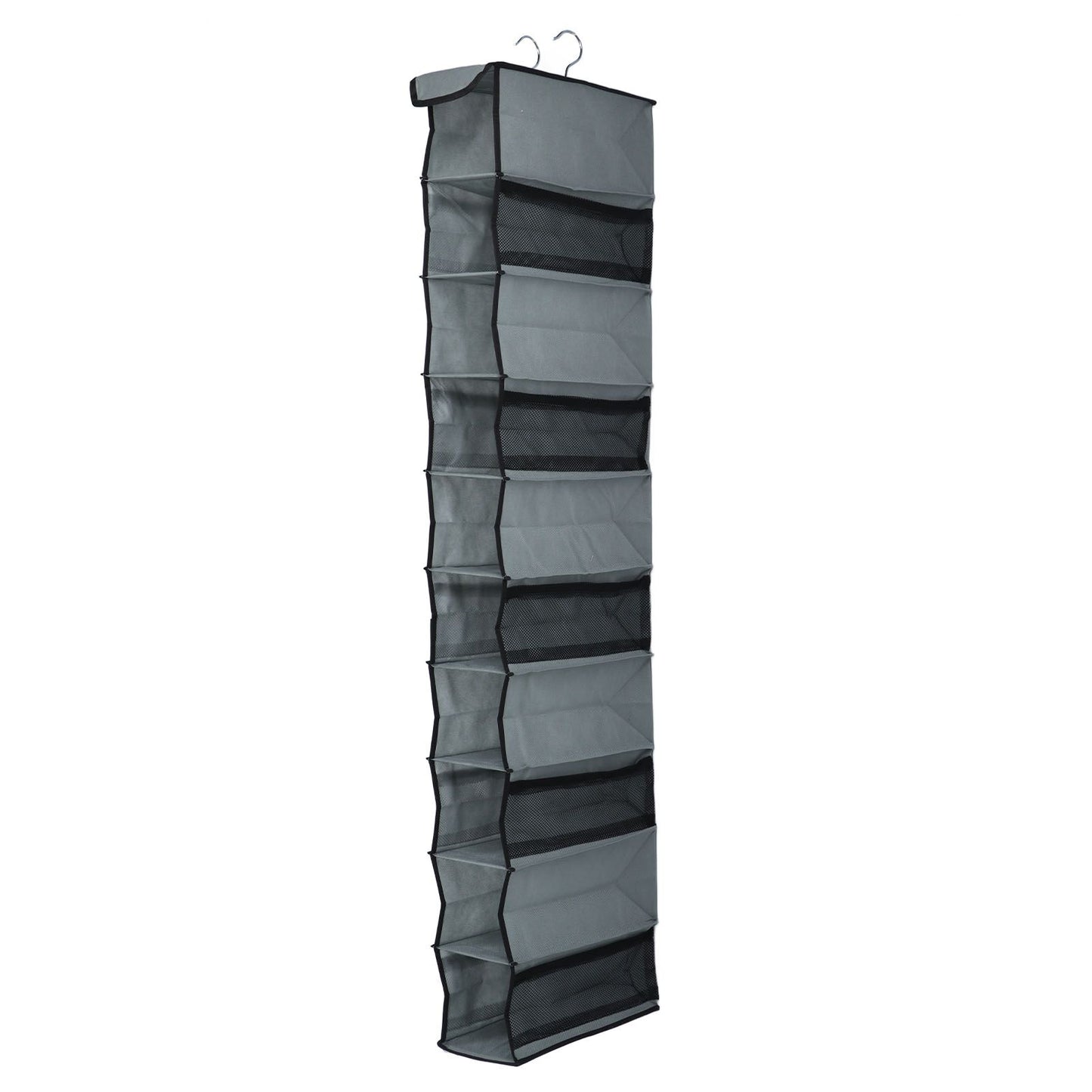 10 Layers Wardrobe Hanging Storage Bag Strong Load Bearing Multilayer Hanging Storage Bag for Shoes Hat Underwear