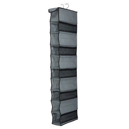 10 Layers Wardrobe Hanging Storage Bag Strong Load Bearing Multilayer Hanging Storage Bag for Shoes Hat Underwear
