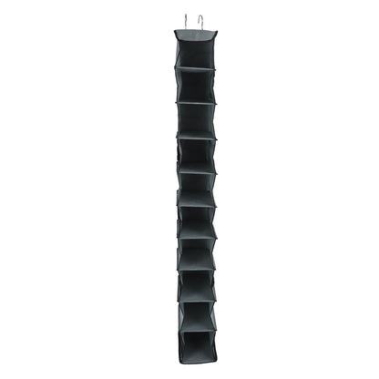 10 Layers Wardrobe Hanging Storage Bag Strong Load Bearing Multilayer Hanging Storage Bag for Shoes Hat Underwear