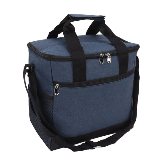 Collapsible Cooler Bag 15L Large Capcity Insulated Leakproof Heat Preservation Food Bag for Beach Picnics Camping Barbecues Blue