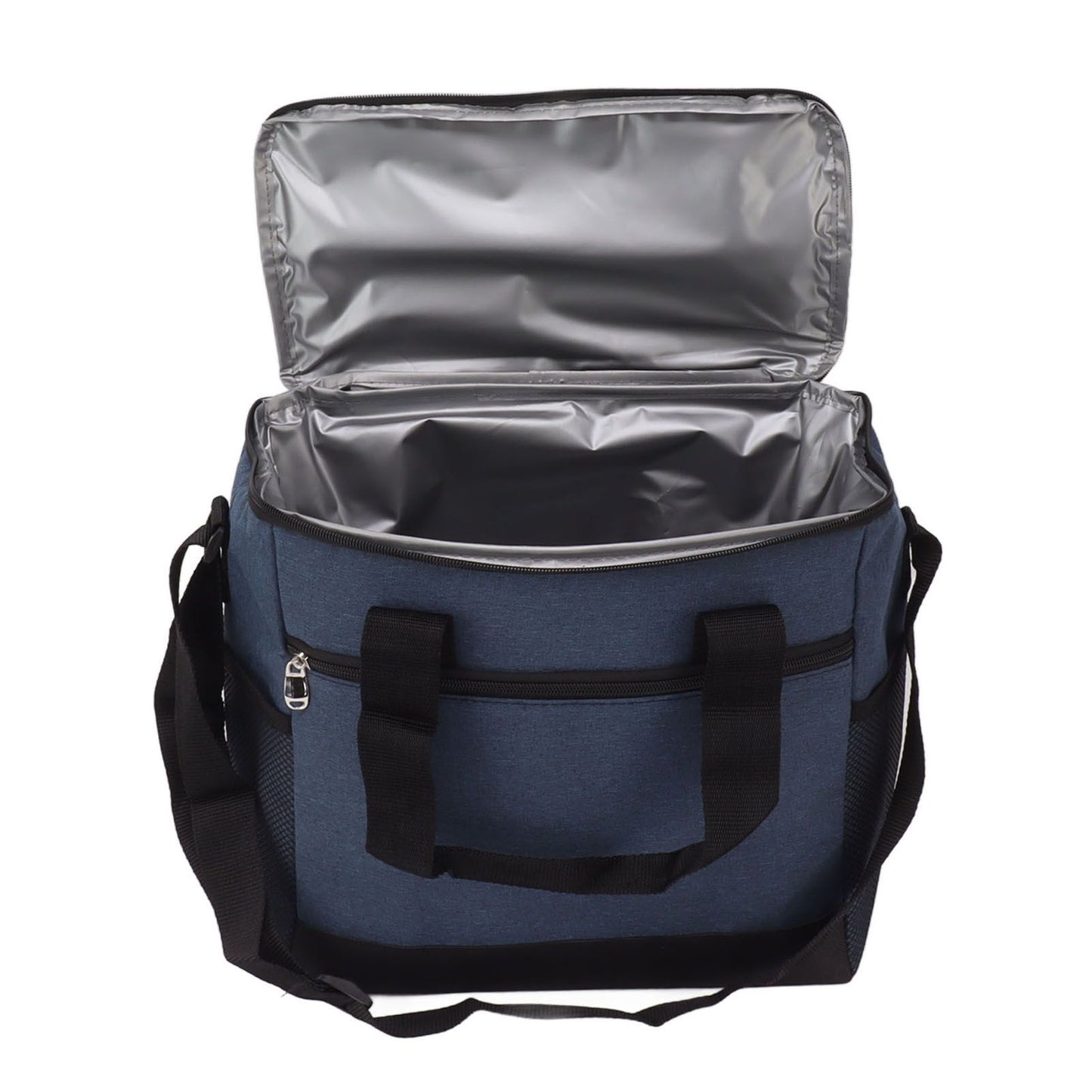 Collapsible Cooler Bag 15L Large Capcity Insulated Leakproof Heat Preservation Food Bag for Beach Picnics Camping Barbecues Blue
