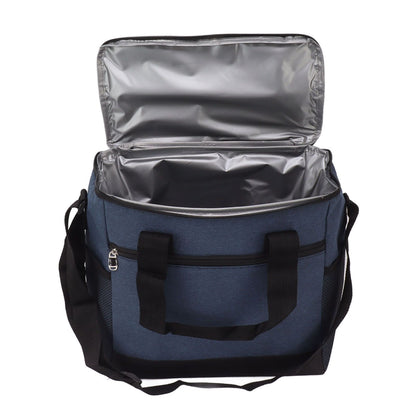 Collapsible Cooler Bag 15L Large Capcity Insulated Leakproof Heat Preservation Food Bag for Beach Picnics Camping Barbecues Blue
