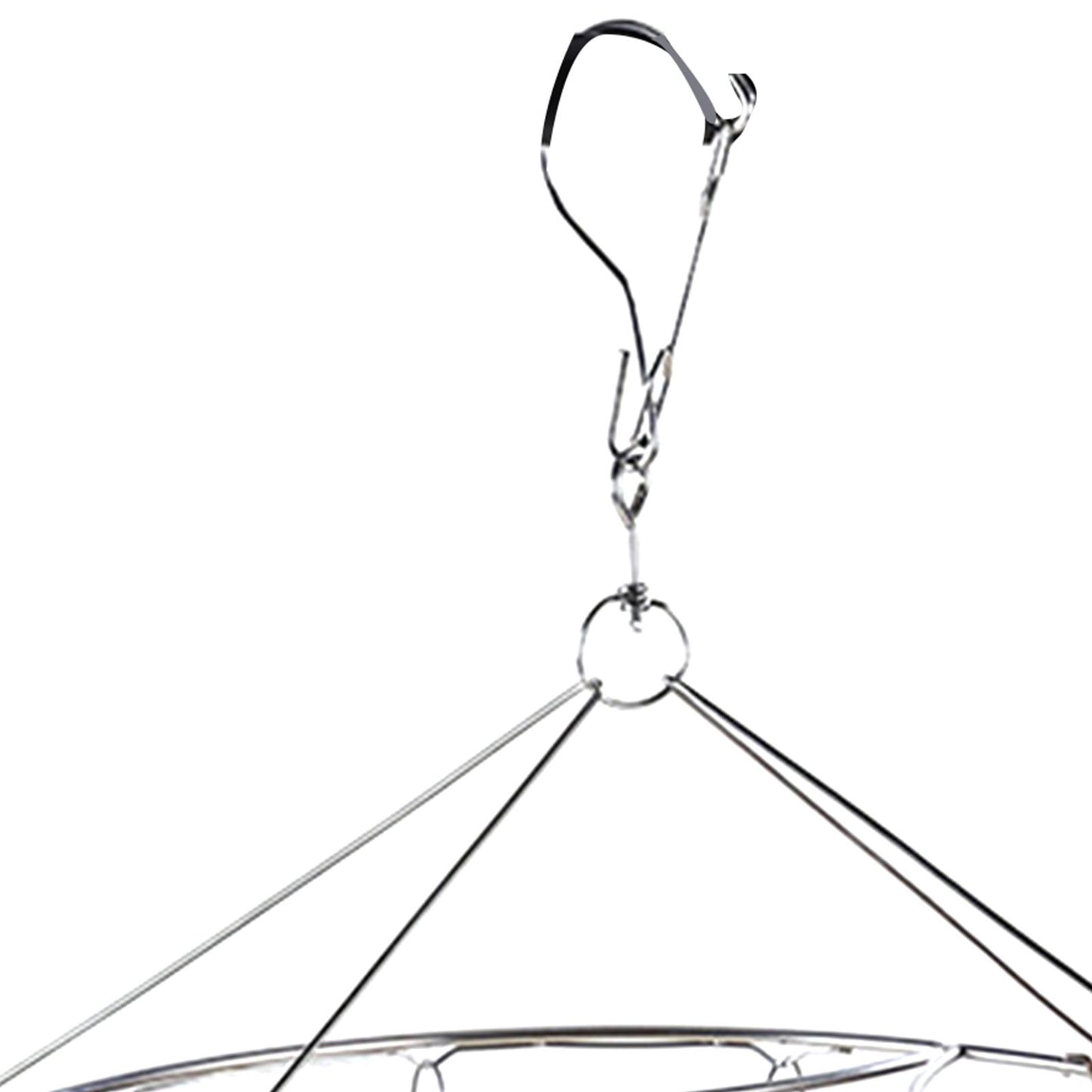 Clothes Drying Hanger Stainless Steel Multi Clip Laundry Drip Hanging Rack for Underwear Socks Hat Round