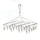 Clothes Drying Hanger Stainless Steel Multi Clip Laundry Drip Hanging Rack for Underwear Socks Hat Square