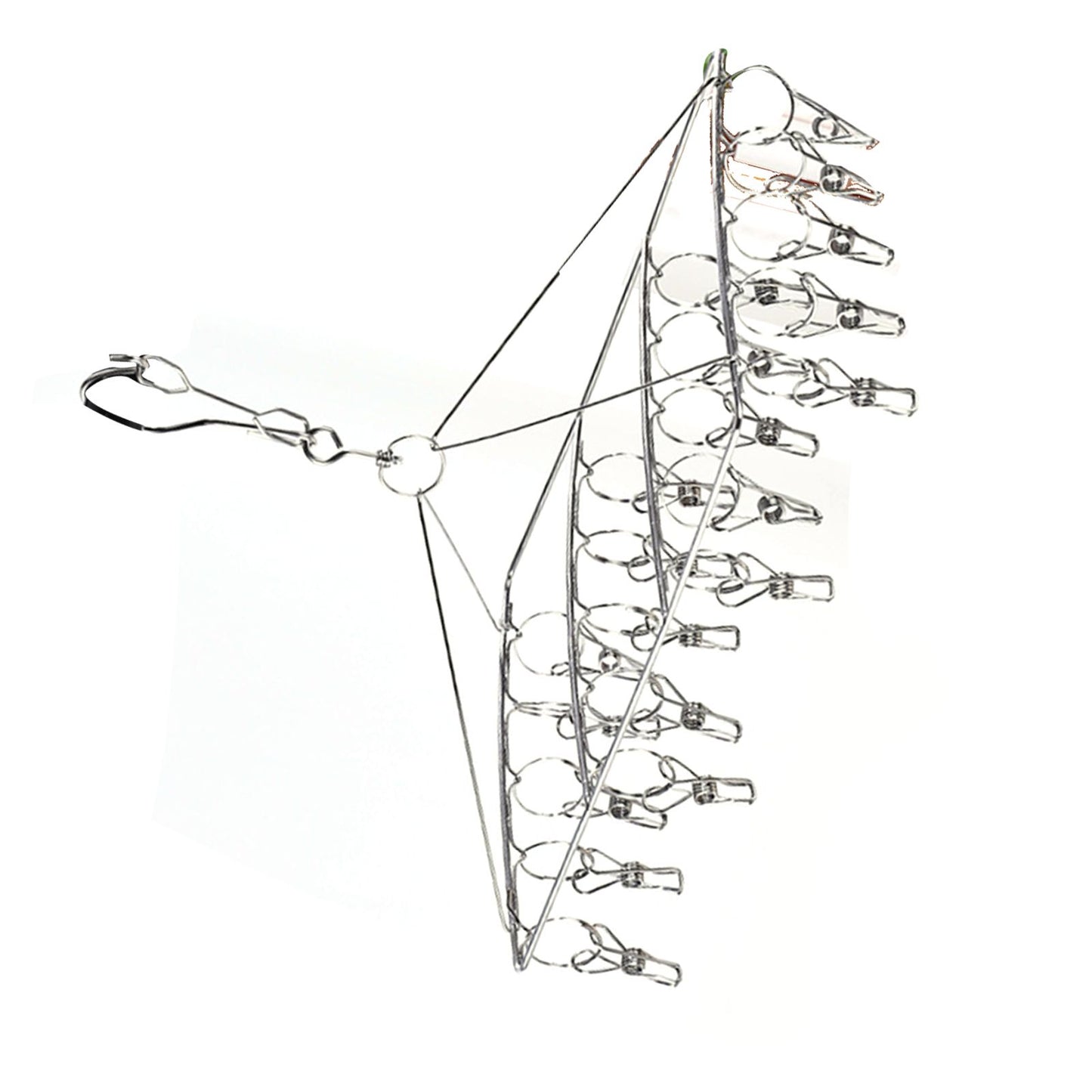 Clothes Drying Hanger Stainless Steel Multi Clip Laundry Drip Hanging Rack for Underwear Socks Hat Square