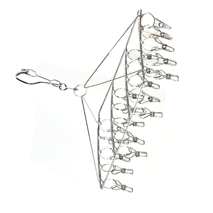 Clothes Drying Hanger Stainless Steel Multi Clip Laundry Drip Hanging Rack for Underwear Socks Hat Square
