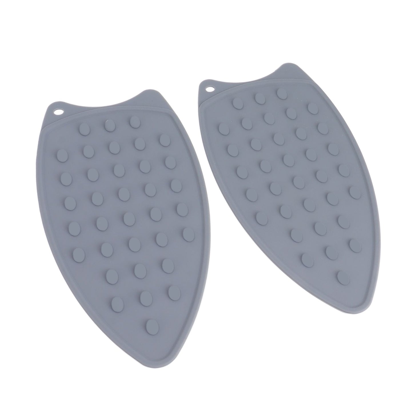 2Pcs Silicone Iron Rest Pad Durable Impact Resistant Heat Resistant Iron Mat for Ironing Boards Irons Gray