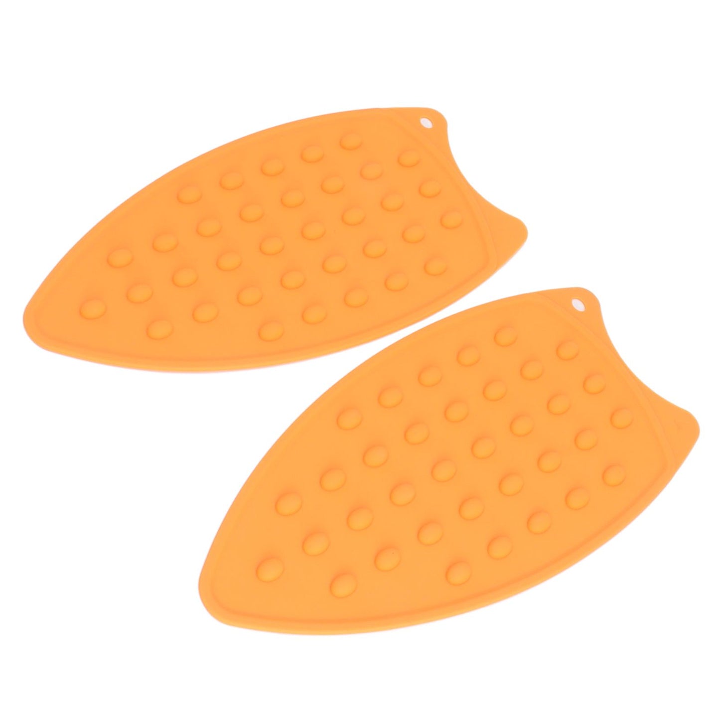 2Pcs Silicone Iron Rest Pad Durable Impact Resistant Heat Resistant Iron Mat for Ironing Boards Irons Orange