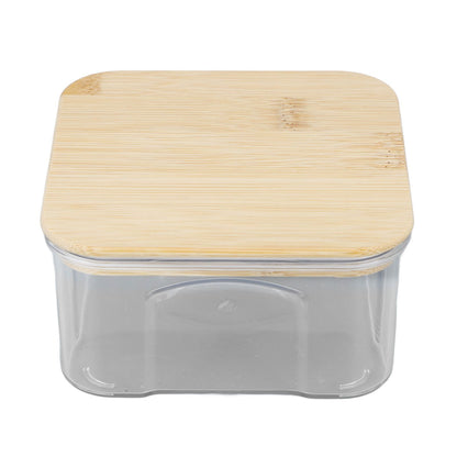 Airtight Food Storage Container Clear Food Storage Jar with Bamboo Lid for Noodles Flour Cereal Rice Tea Coffee Beans 450ml 10.7x5.7cm / 4.2x2.2in