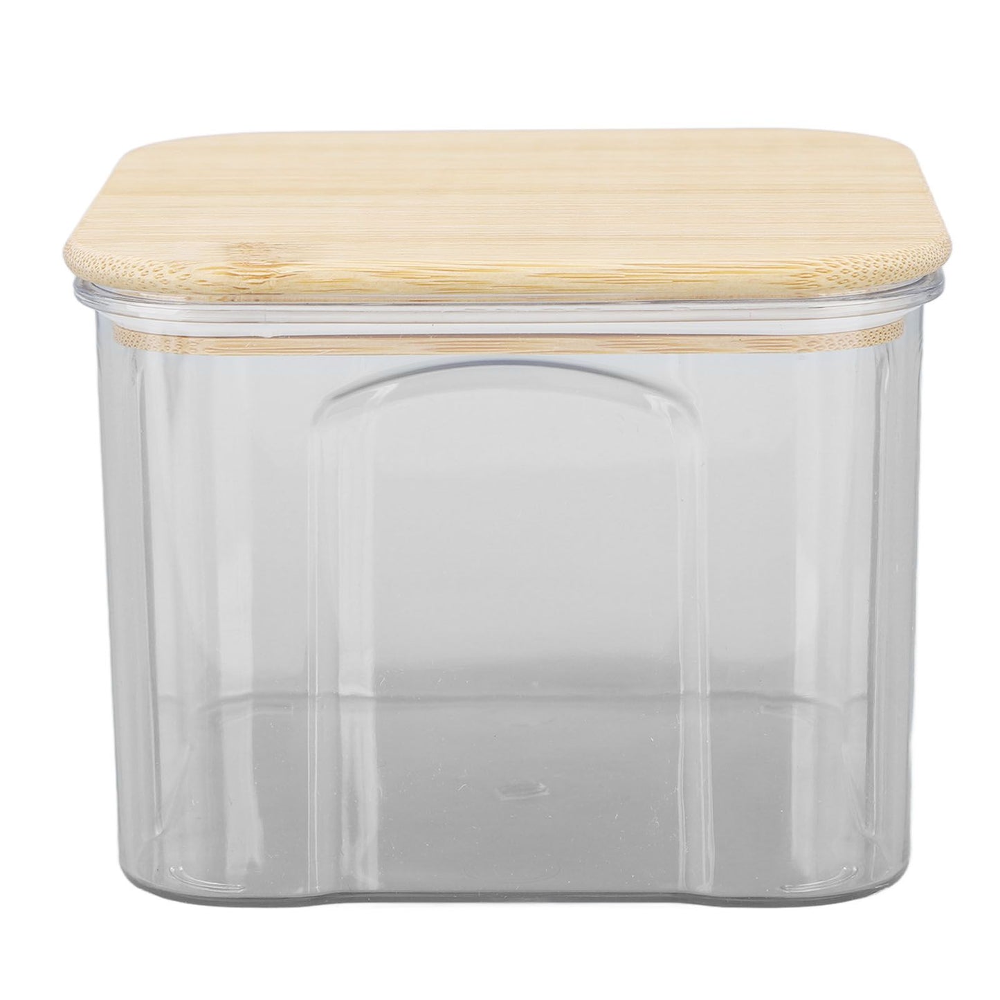 Airtight Food Storage Container Clear Food Storage Jar with Bamboo Lid for Noodles Flour Cereal Rice Tea Coffee Beans 650ml 10.7x8.2cm / 4.2x3.2in