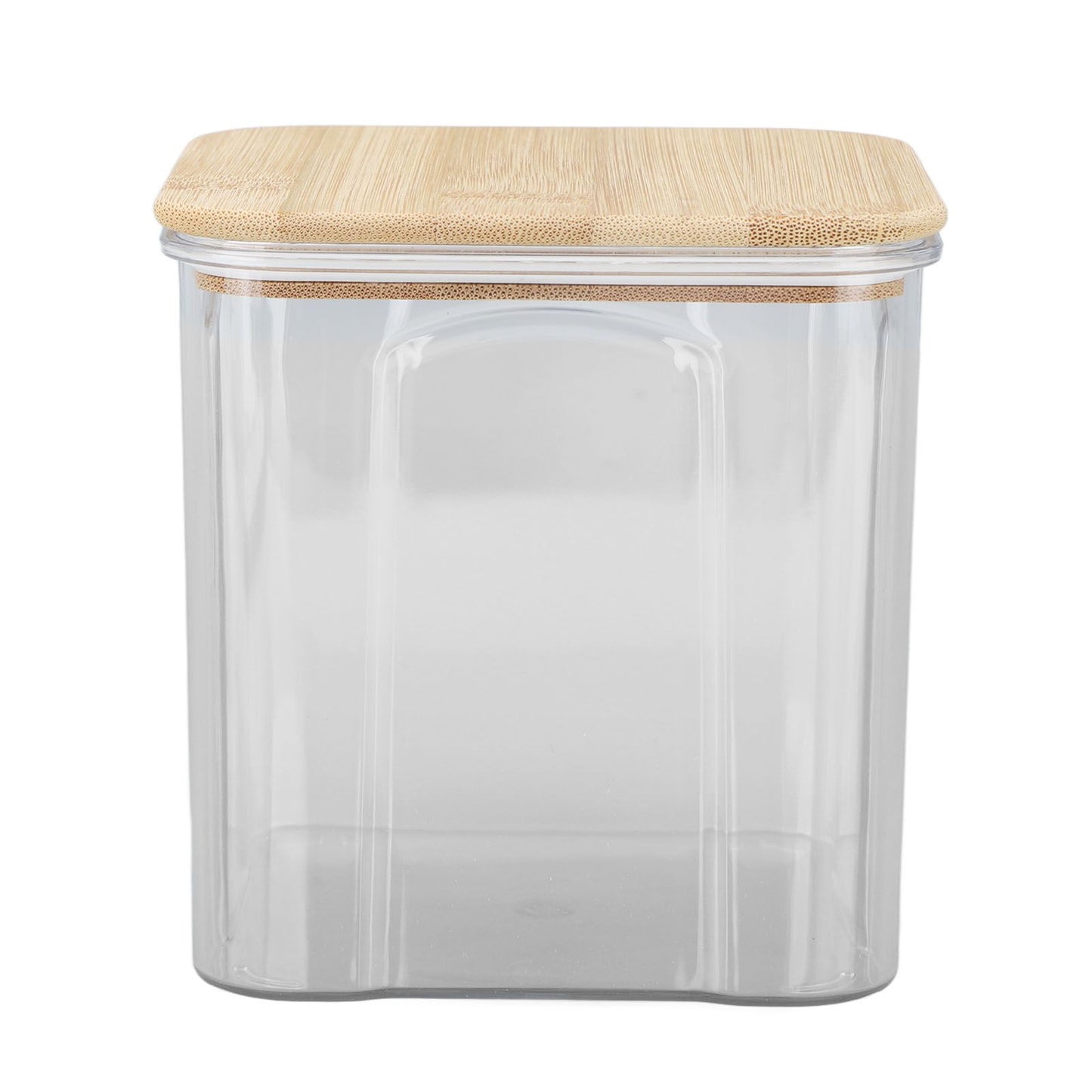 Airtight Food Storage Container Clear Food Storage Jar with Bamboo Lid for Noodles Flour Cereal Rice Tea Coffee Beans 900ml 10.7x11cm / 4.2x4.3in