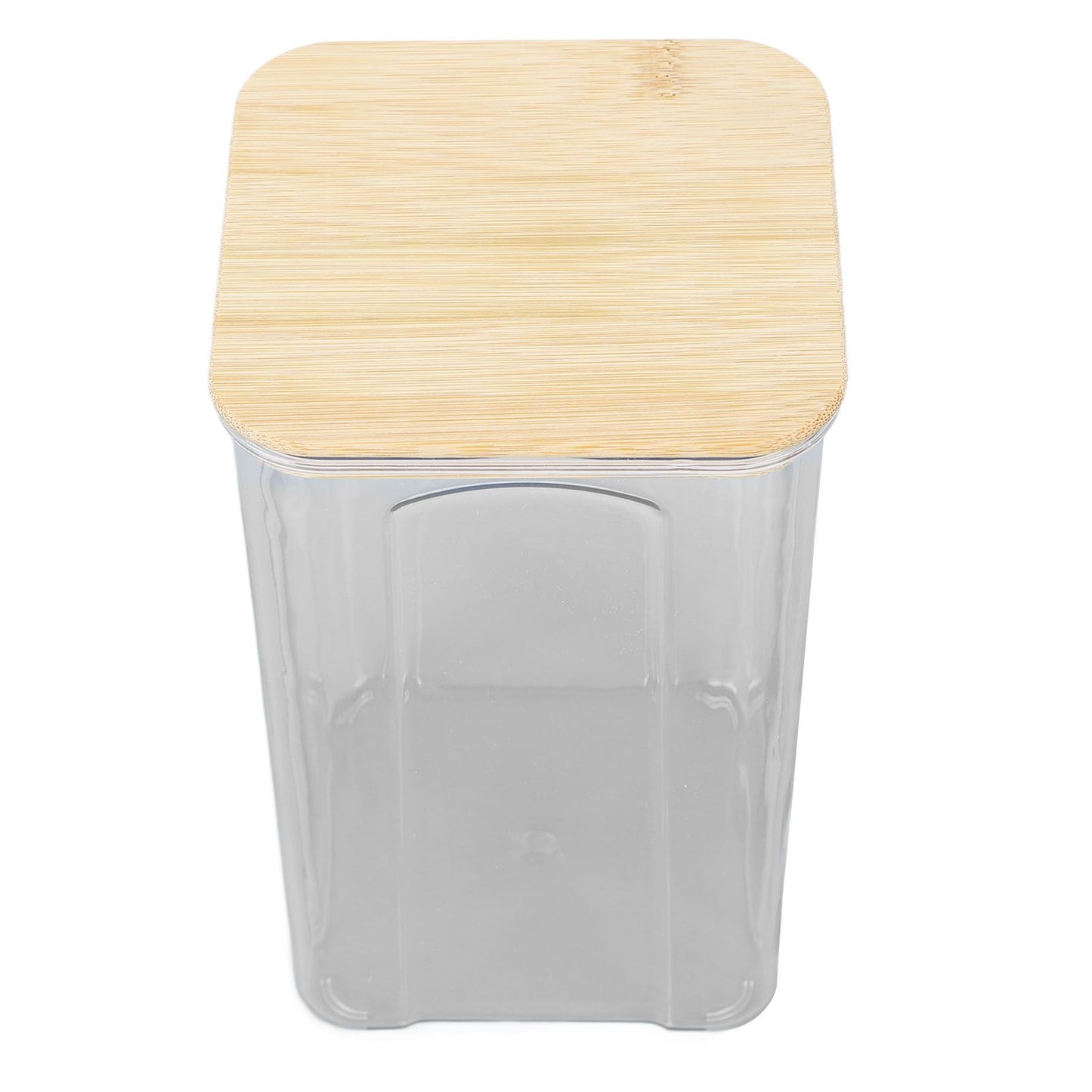Airtight Food Storage Container Clear Food Storage Jar with Bamboo Lid for Noodles Flour Cereal Rice Tea Coffee Beans 1400ml 10.7x17cm / 4.2x6.7in