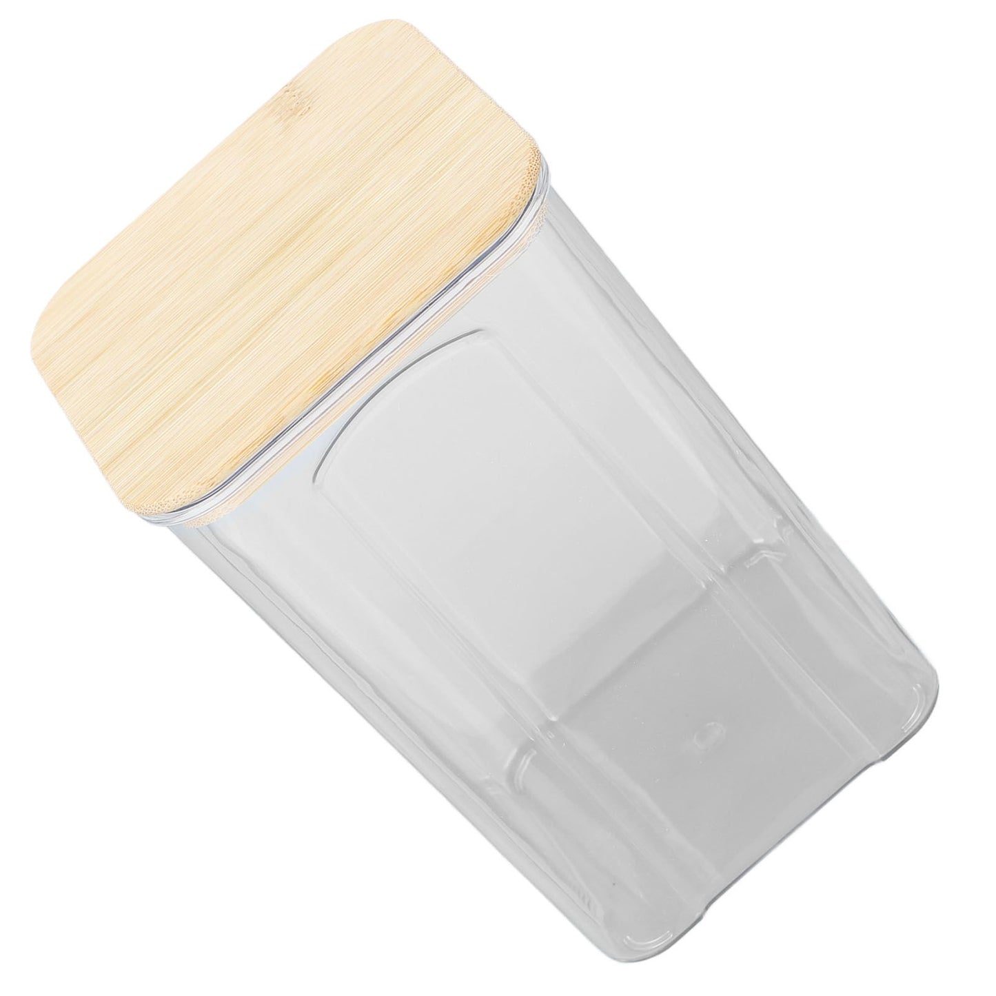 Airtight Food Storage Container Clear Food Storage Jar with Bamboo Lid for Noodles Flour Cereal Rice Tea Coffee Beans 1400ml 10.7x17cm / 4.2x6.7in