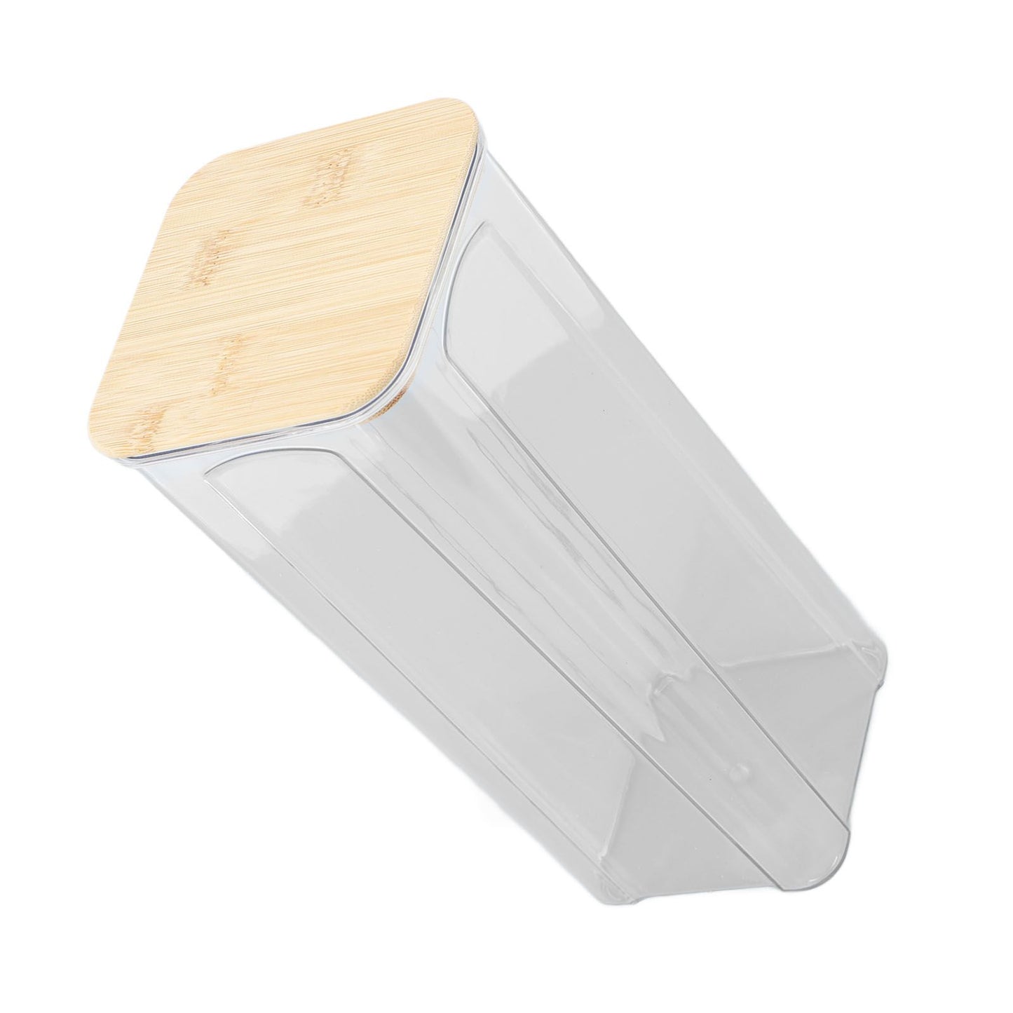 Airtight Food Storage Container Clear Food Storage Jar with Bamboo Lid for Noodles Flour Cereal Rice Tea Coffee Beans 2000ml 10.7x25.5cm / 4.2x10.0in