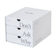 Desk Organizer with Drawer Corrugated Paper 3 Tier Desktop Storage Box for Home Dorm Office White
