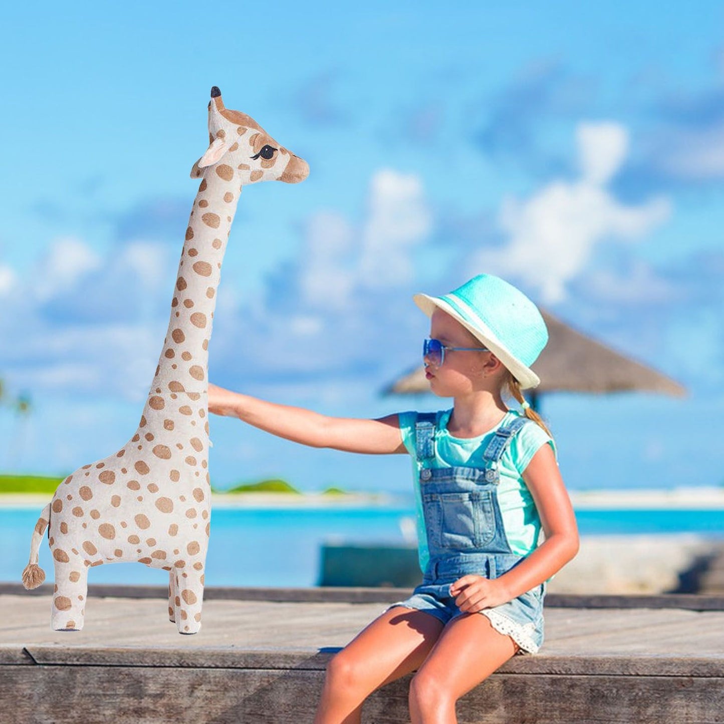 Giraffe Doll Plush Toy Cute Soft Full Filling High Elasticity Skin Friendly Perfect Gift for Kids Adults 45cm