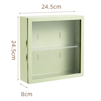Wall Mounted Showcase Blind Box Figures Display Case Handicraft Storage Display Rack Dust Proof Doll Toy Storage Box Avocado Green