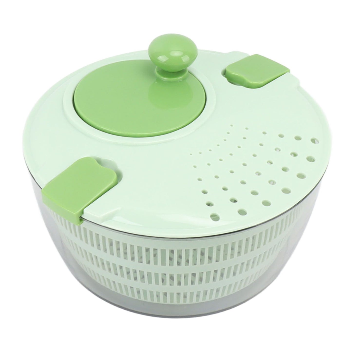 Salad Spinner Plastic Time Saving Fast Mixing Washable Rotatable Veggie Washer for Kitchen Green