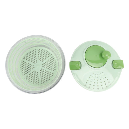 Salad Spinner Plastic Time Saving Fast Mixing Washable Rotatable Veggie Washer for Kitchen Green