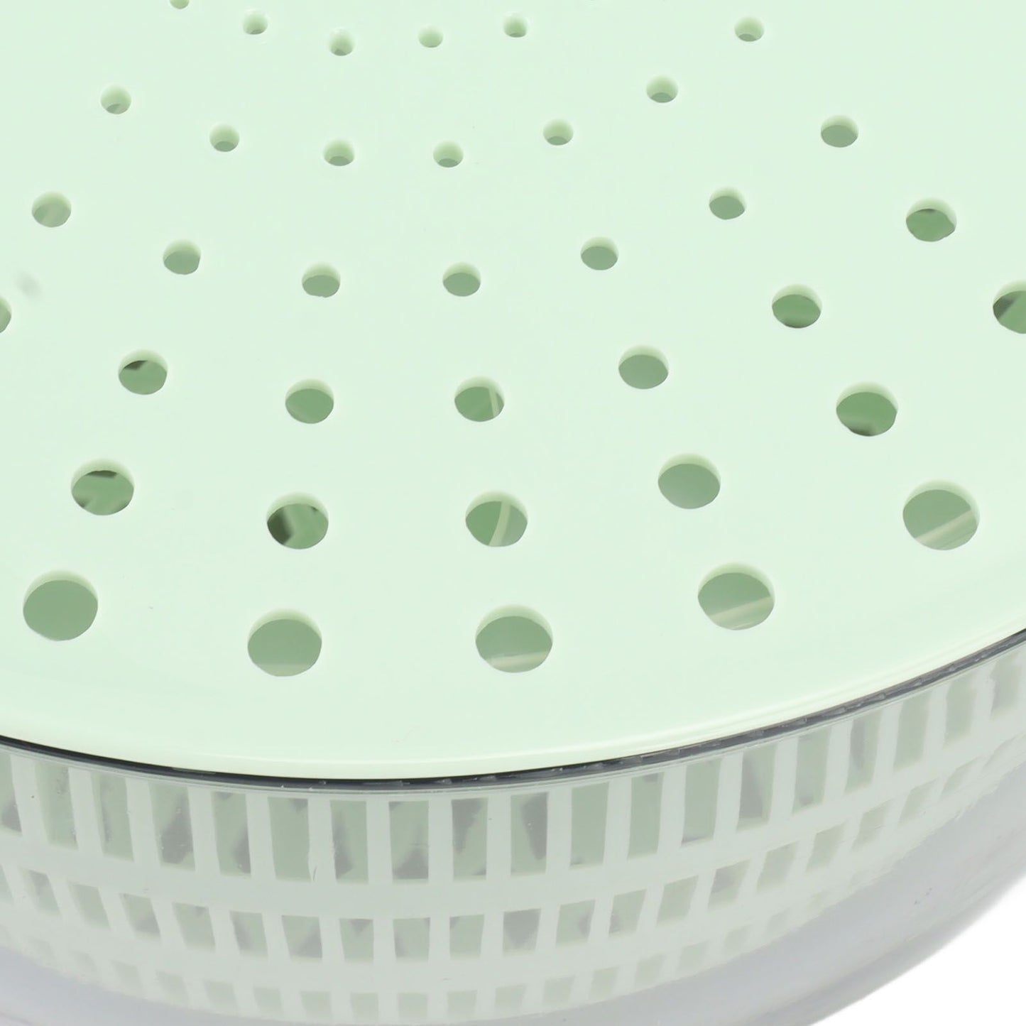 Salad Spinner Plastic Time Saving Fast Mixing Washable Rotatable Veggie Washer for Kitchen Green