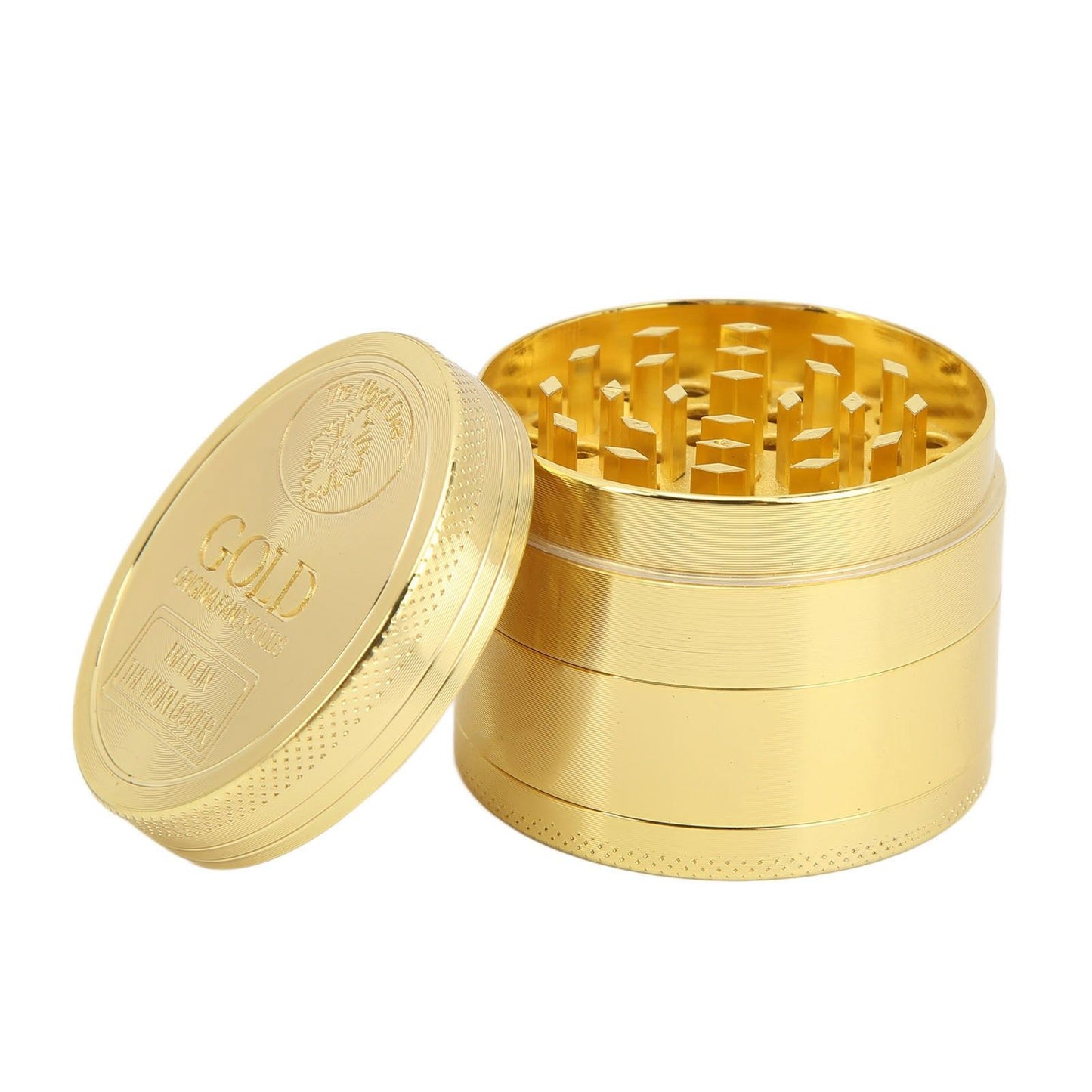 Manual Spice Grinder 4 Layers Aluminum Alloy Magnetic Lid Small Light Hand Spice Grinder for Tobacco Home Travel 50MM