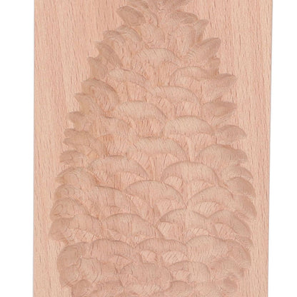 Wooden Cookie Mould Beechwood Reusable Washable Biscuit Press Stamp Mold for Kitchen Baking Pine Cone