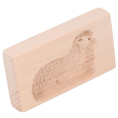 Animal Cookie Mold Lovely Vivid Wooden Biscuit Press Stamp Easy Demoulding Smoothly Cookie Mold Lamb