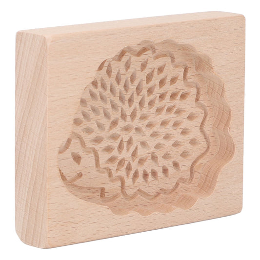 Animal Cookie Mold Lovely Vivid Wooden Biscuit Press Stamp Easy Demoulding Smoothly Cookie Mold Hedgehog