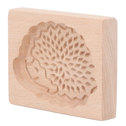 Animal Cookie Mold Lovely Vivid Wooden Biscuit Press Stamp Easy Demoulding Smoothly Cookie Mold Hedgehog