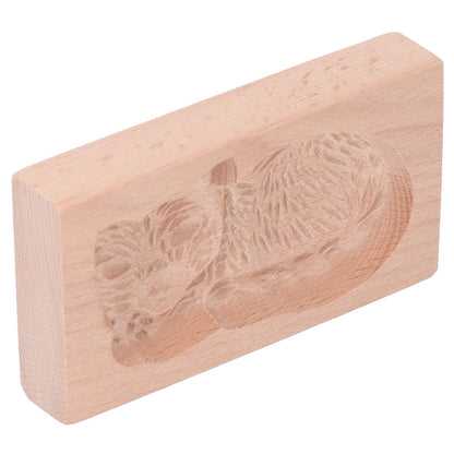 Animal Cookie Mold Lovely Vivid Wooden Biscuit Press Stamp Easy Demoulding Smoothly Cookie Mold Cat