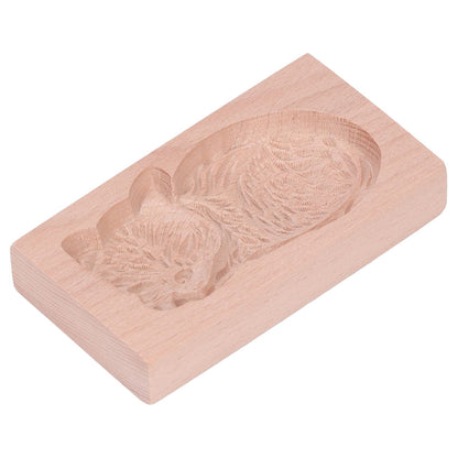 Animal Cookie Mold Lovely Vivid Wooden Biscuit Press Stamp Easy Demoulding Smoothly Cookie Mold Cat