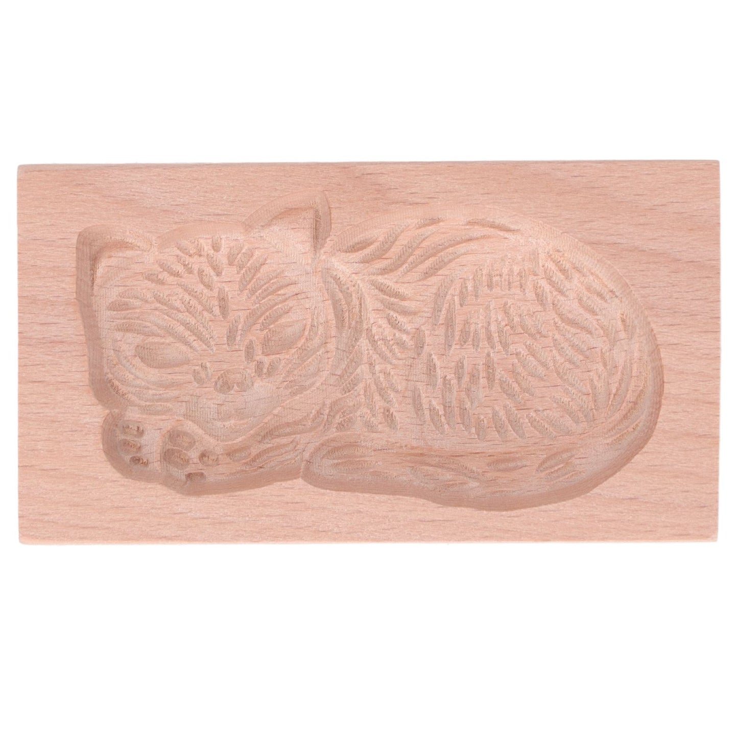 Animal Cookie Mold Lovely Vivid Wooden Biscuit Press Stamp Easy Demoulding Smoothly Cookie Mold Cat