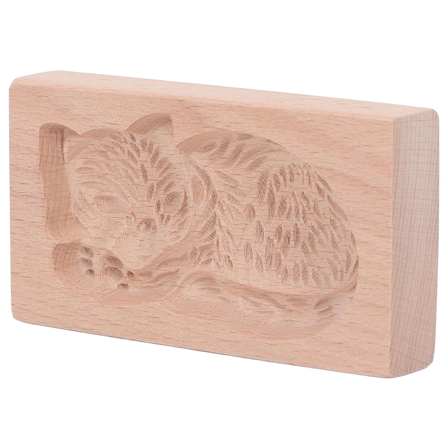 Animal Cookie Mold Lovely Vivid Wooden Biscuit Press Stamp Easy Demoulding Smoothly Cookie Mold Cat