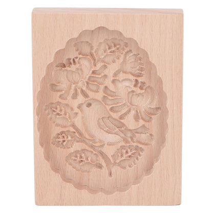 Animal Cookie Mold Lovely Vivid Wooden Biscuit Press Stamp Easy Demoulding Smoothly Cookie Mold Titmouse