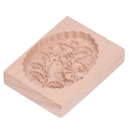 Animal Cookie Mold Lovely Vivid Wooden Biscuit Press Stamp Easy Demoulding Smoothly Cookie Mold Titmouse