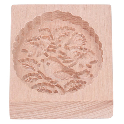 Animal Cookie Mold Lovely Vivid Wooden Biscuit Press Stamp Easy Demoulding Smoothly Cookie Mold Titmouse