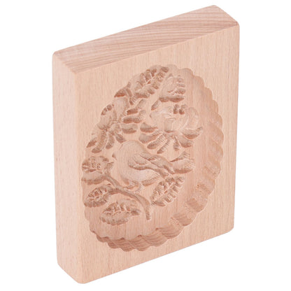 Animal Cookie Mold Lovely Vivid Wooden Biscuit Press Stamp Easy Demoulding Smoothly Cookie Mold Titmouse