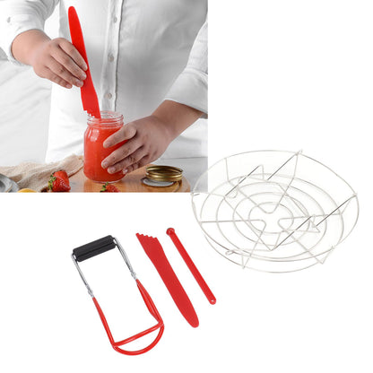 Canning Supplies Starter Kit Stainless Steel Magnetic Lid Lifter Bubble Popper Canning Jar Lifter Can Tongs for Beginners