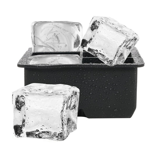 Ice Cube Tray 6 Grids Easy Release Silicone Square and Round with Lid Ice Cube Maker Mold for Freezer