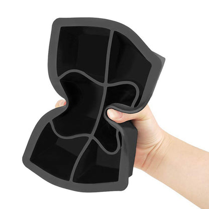 Ice Cube Tray 6 Grids Easy Release Silicone Square and Round with Lid Ice Cube Maker Mold for Freezer