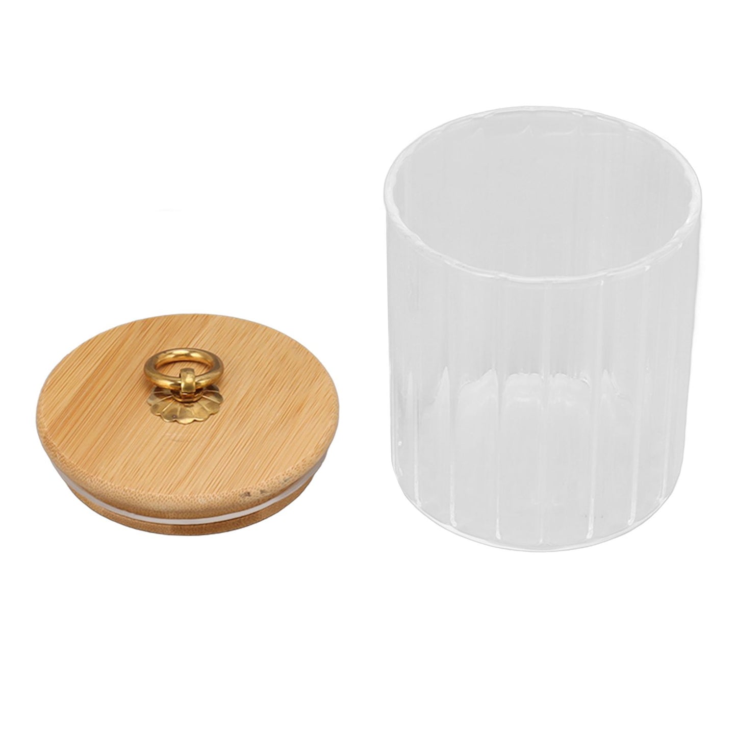 Food Storage Jar Clear Glass Canning Jar Moisture Proof with Sealed Lid for Tea Coffee Sugar Dried Fruit 500ml