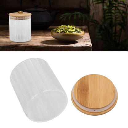 Food Storage Jar Clear Glass Canning Jar Moisture Proof with Sealed Lid for Tea Coffee Sugar Dried Fruit 500ml