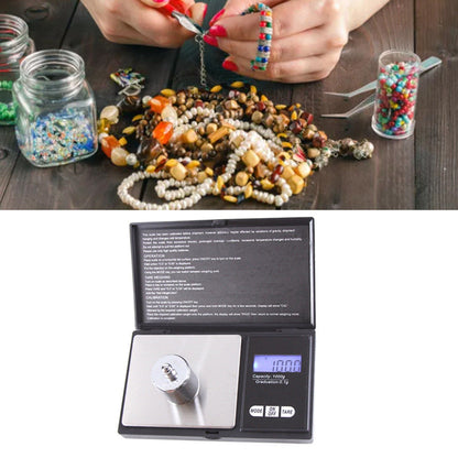 Digital Scale Backlit LCD Accurate Measurement Electronic Food Steelyard for Kitchen Jewelry 1000G 0.1G