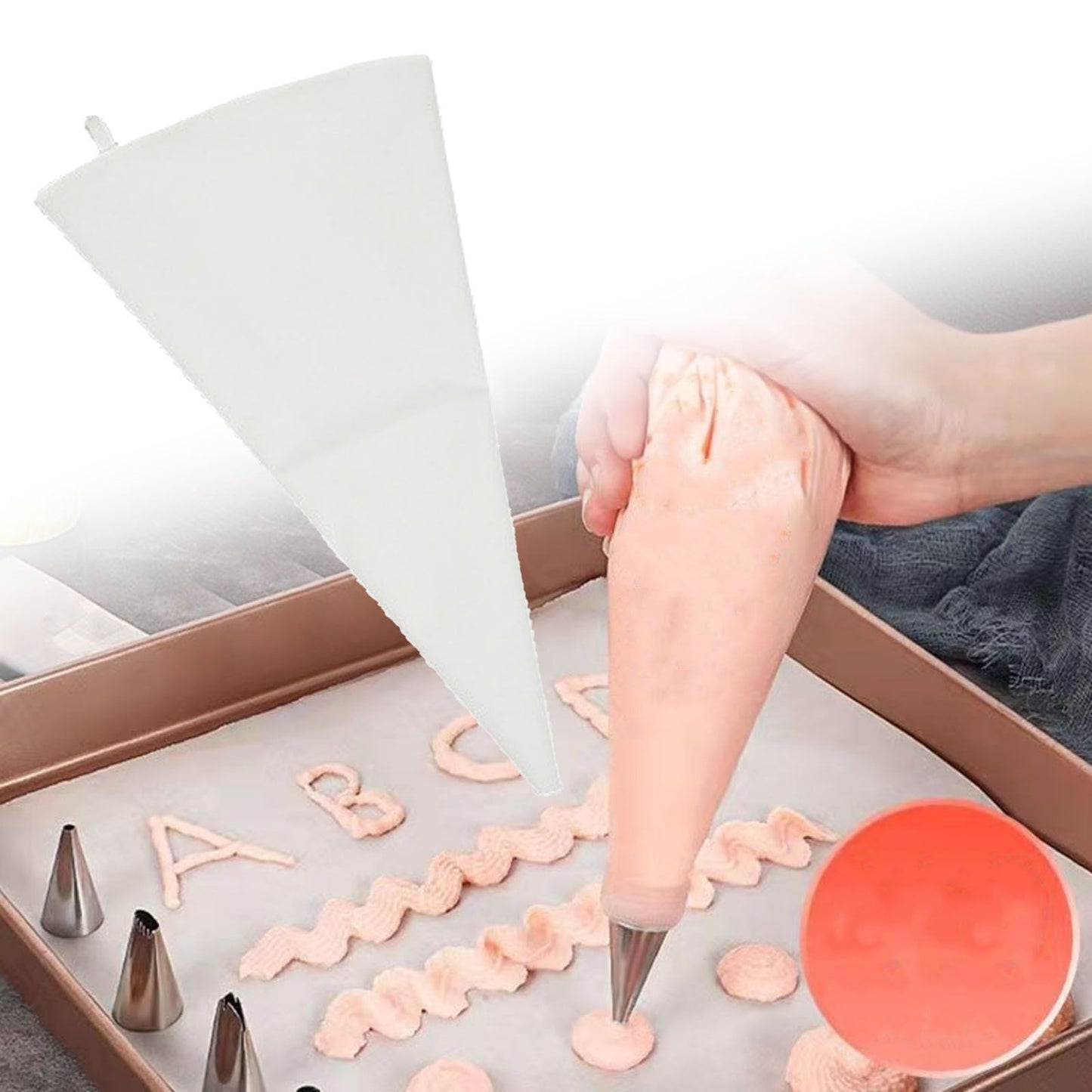 300pcs Piping Bags Disposable Thickened Food Grade Plastic Pastry Bags for Cake Cupcake Decorating S